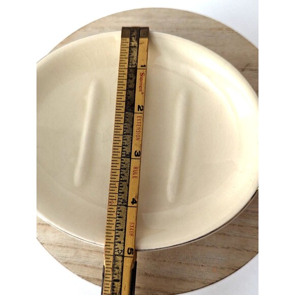 Vintage Franklin Toiletry Co Old Fashioned Luxury Barbershop Ceramic Soap Dish - Picture 8 of 8